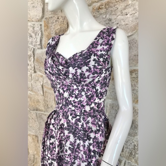 Gorgeous Vintage 1950s 50s Floral Bombshell Dress Full Skirt - Picture 11 of 16